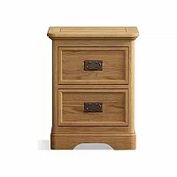 Ashton Solid Oak 2 Drawer Bedside Chest