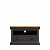 Bennett Oak and Charcoal Painted Corner TV Unit