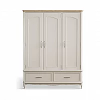 Maison Oak and Soft White Painted Triple Wardrobe