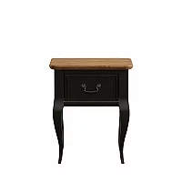 Maison Noir Oak and Black Painted Lamp Table