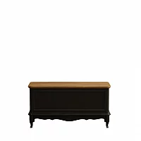 Maison Noir Oak and Black Painted Blanket Box