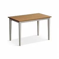Faversham 114cm White and Oak Painted Dining Table