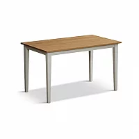 Faversham 115cm Solid Oak and Signal White Painted Dining Table