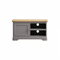 Ashton Oak and Light Grey Painted Small TV Cabinet