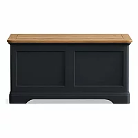Ashton Oak and Blue Painted Blanket Box