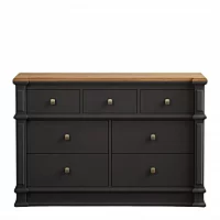Bewley Oak and Charcoal Grey Painted Wide Chest Of Drawers