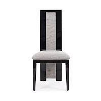 Renoir Black Solid Wood Dining Chairs Pair
