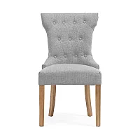 Ellen Grey Fabric Dining Chairs Pair