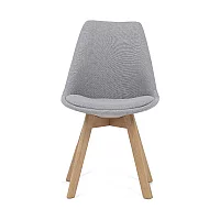 Duke Light Grey Fabric Dining Chairs Pair