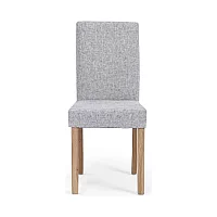 Evie Grey Fabric Dining Chairs Pair