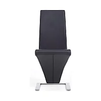 Marino Z Black Faux Leather Dining Chairs Pair