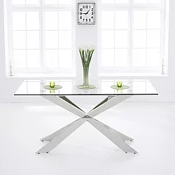 Canova 160cm Glass Dining Table