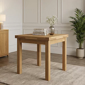 Extending Buxton 90cm Solid Oak Dining Table