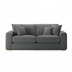 Milan Grey Fabric 4 Seater Sofa