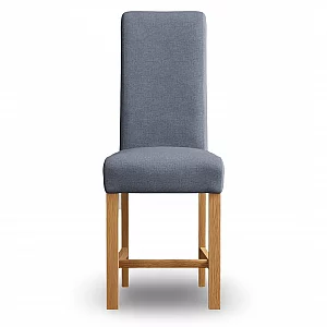 Braced Blue Set of 2 Fabric Dining Chairs