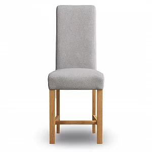 Braced Grey Set of 2 Fabric Dining Chairs