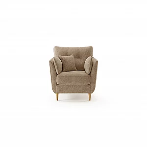 Capri Caramel Boucle Fabric Armchair