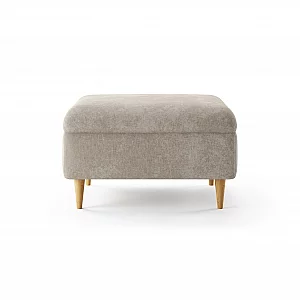 Capri Linen Chenille Fabric Footstool