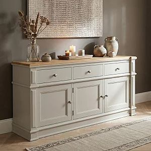 Lawson Oak and Soft White Painted Extra Large Sideboard