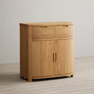Somerton Curved Solid Oak Small Sideboard