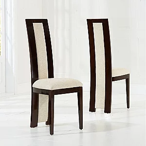 Carvelle 160cm White Pedestal Marble Dining Table with 4 Brown Novara Chairs