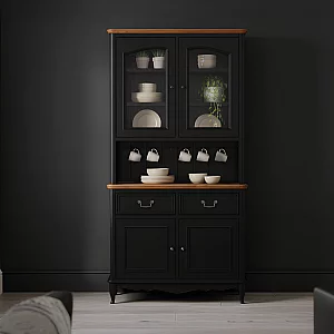 Chateau Noir Oak and Black Painted Small Dresser