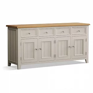 Hemsby Oak and Soft White Painted Extra Large Sideboard