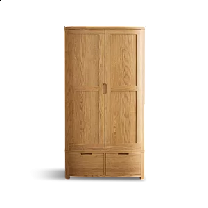 Matlock Curved Solid Oak Double Wardrobe