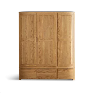 Matlock Curved Solid Oak Triple Wardrobe