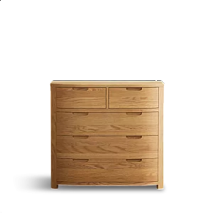 Matlock Curved Solid Oak 2 Over 3 Chest of Drawers
