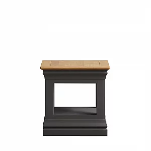 Bennett Oak and Charcoal Painted Lamp Table