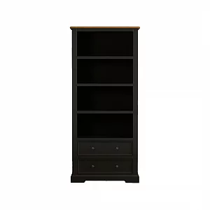 Marden Oak and Black Painted Tall Bookcase