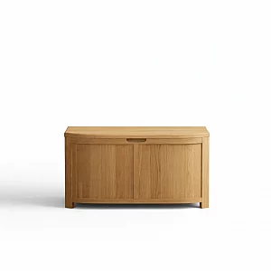 Matlock Curved Solid Oak Blanket Box