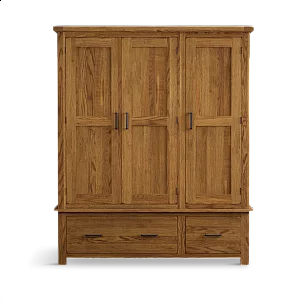 Harleston Rustic Solid Oak Triple Wardrobe