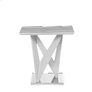 Marcella Light Grey Marble Effect High Gloss Console Table
