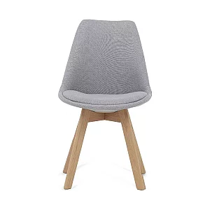 Duke Light Grey Fabric Dining Chairs Pair
