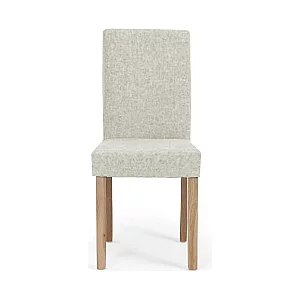 Evie Cream Fabric Dining Chairs Pair