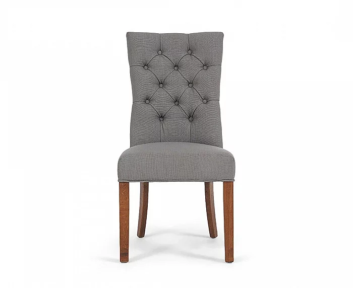 Francois Grey Set of 2 Fabric Dining Chairs